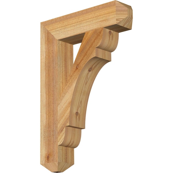 Ekena Millwork Olympic Craftsman Rough Sawn Bracket, Western Red Cedar, 4"W x 18"D x 26"H BKT04X18X26OLY04RWR - main